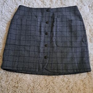 Madewell‎ Plaid Button-Front Skirt Size 12